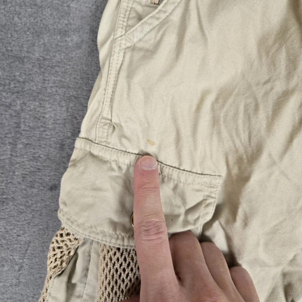 VTG Banana Republic Cargo Shorts Men 35 Safari Travel Outback Photographer Beige